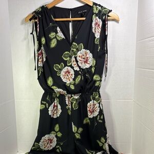 As U Wish Black Floral Jumpsuit